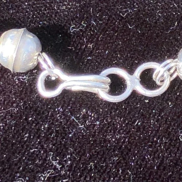 Vintage Sterling Silver Navajo Kingman Turquoise Squash Blossom Necklace Jewelry - Picture 7 of 16